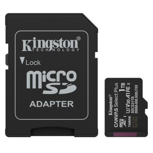Kingston 1TB MicroSDXC Canvas Select Plus - 150MB/s, U3, V30, A1 Kingston 1TB MicroSDXC Canvas Select Plus - 150MB/s, U3, V30, A1